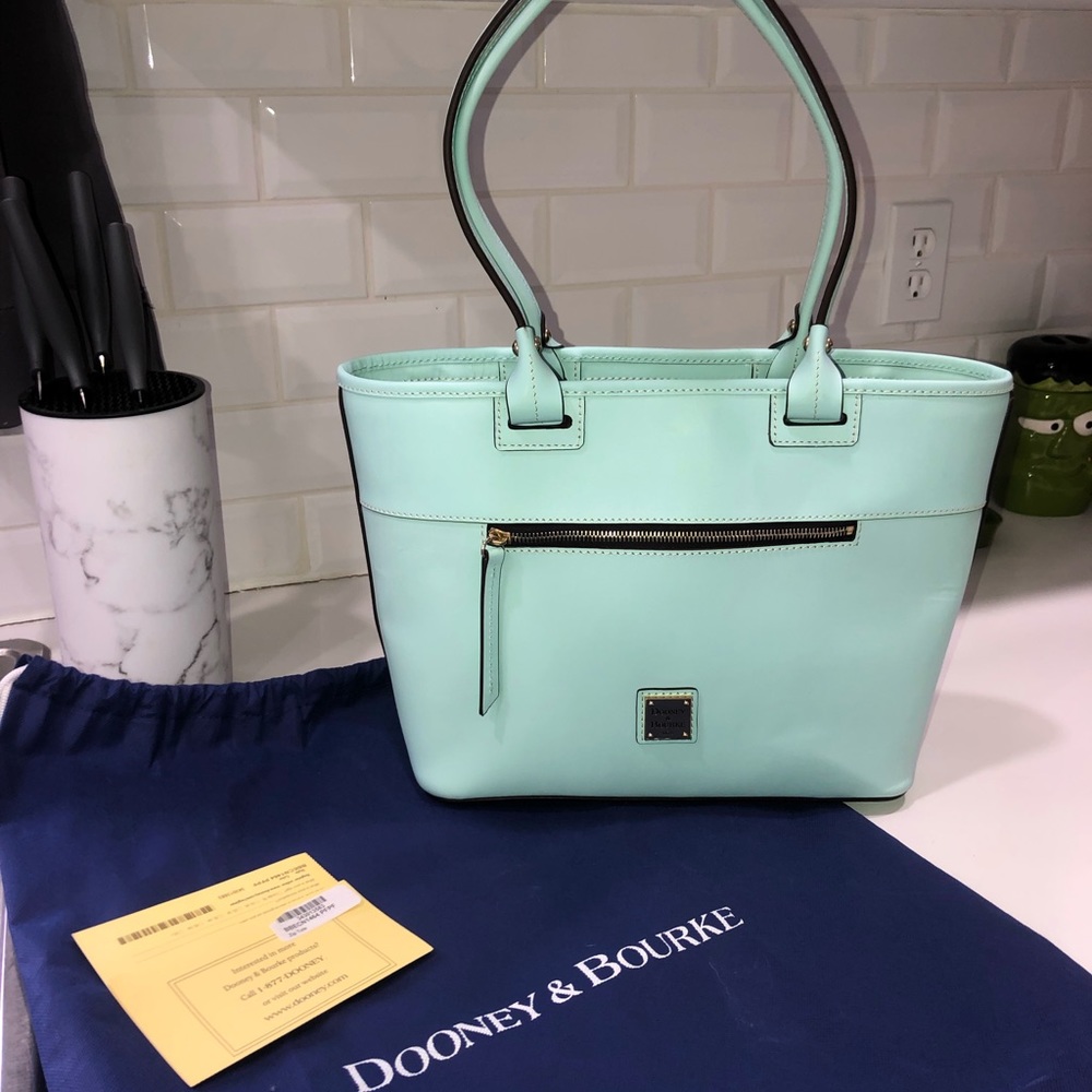 Dooney & Bourke Beacon zip tote pale blue
